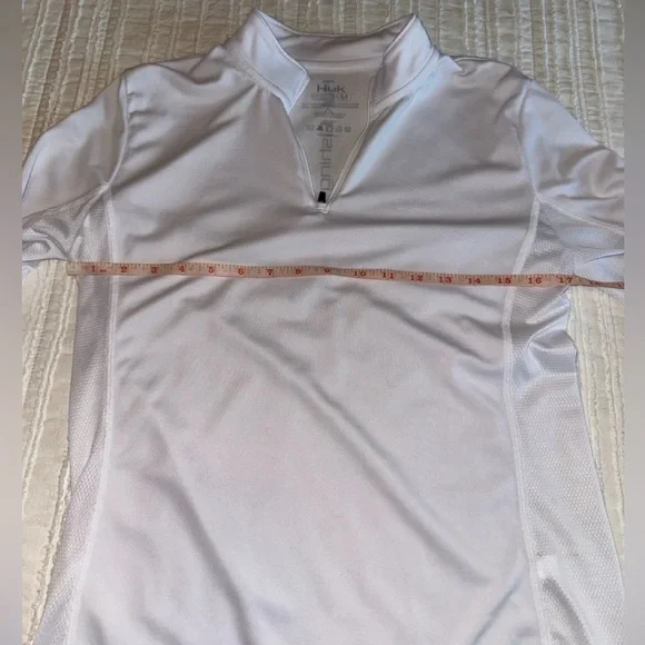 Huk Icon X Fishing Pullover White Womens Size M Long Sleeve UPF 50+ 1/4 Zip - Picture 7 of 7